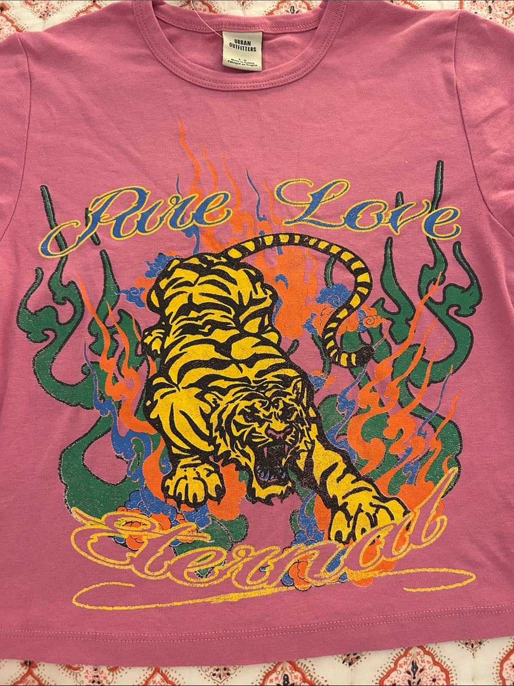 Urban Outfitters Pink Tiger Graphic 'Pure Love' women’s tee - Picture 3 of 5